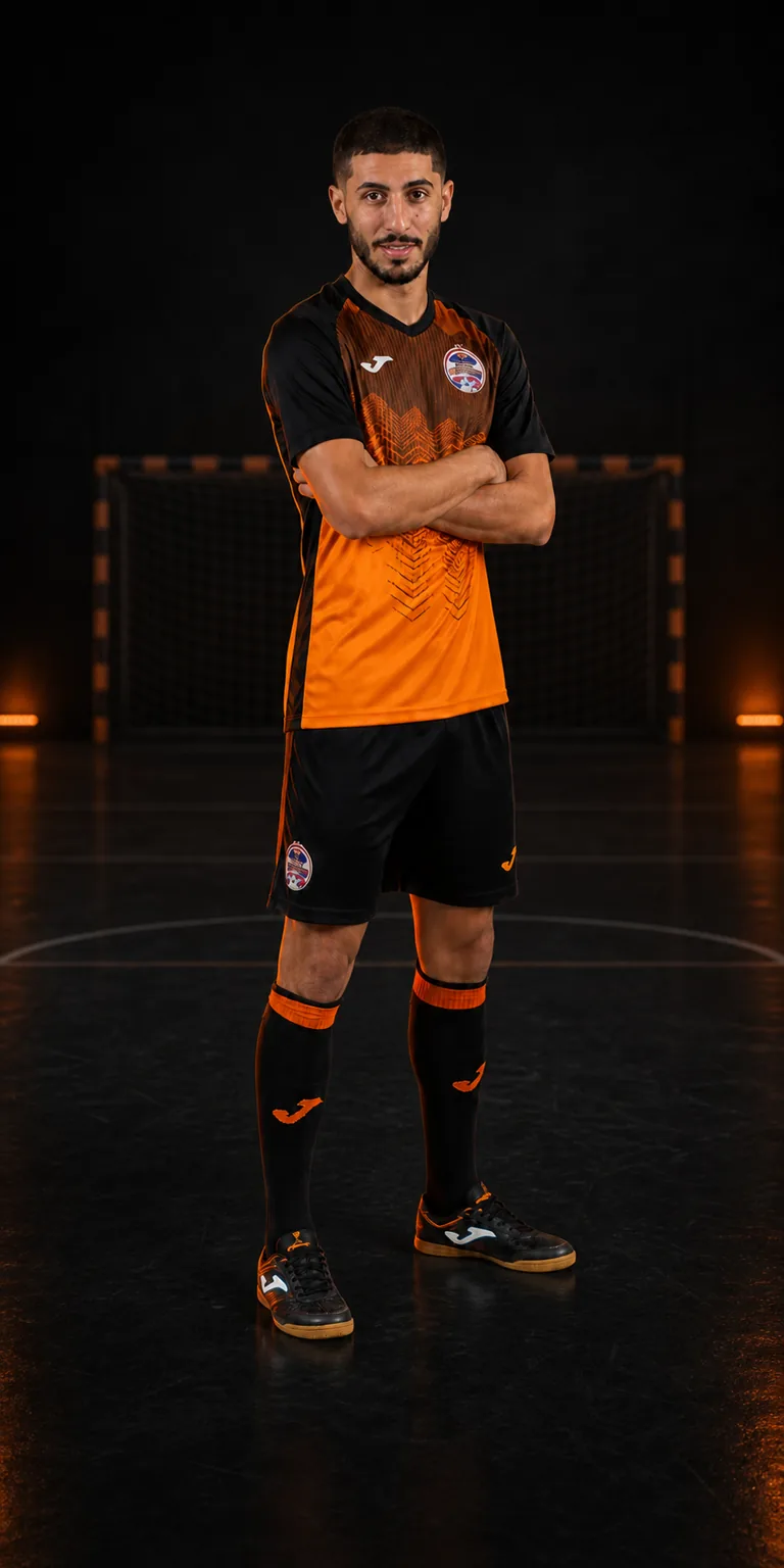 Portrait en pied de JOUEUR 04 sous les couleurs du Futsal D’Igny